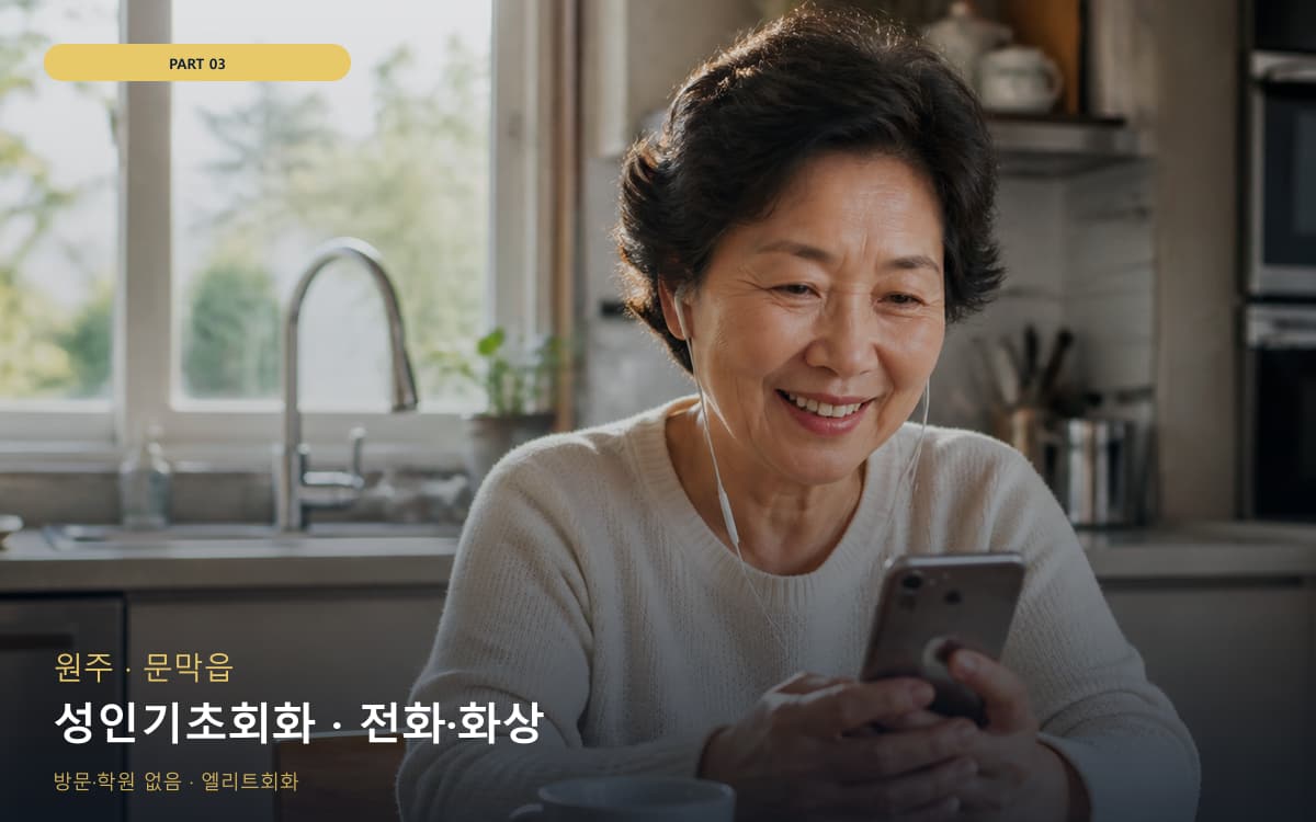 성인기초회화 · 전화·화상