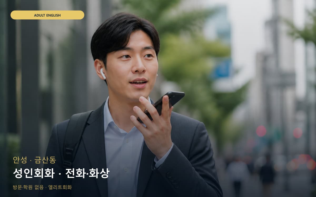 안성 당왕동 성인회화 데일리스피킹 카톡상담 