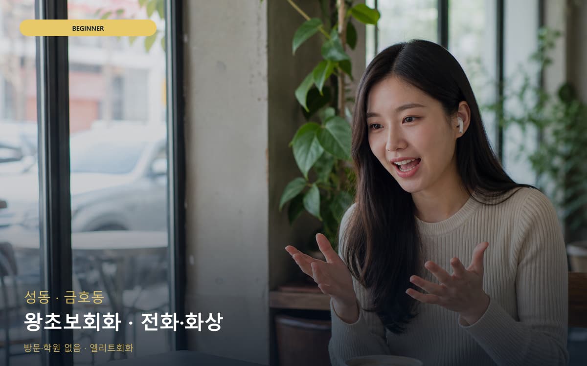 성 도선동 왕초보회화 기초말하기 빠른배정 