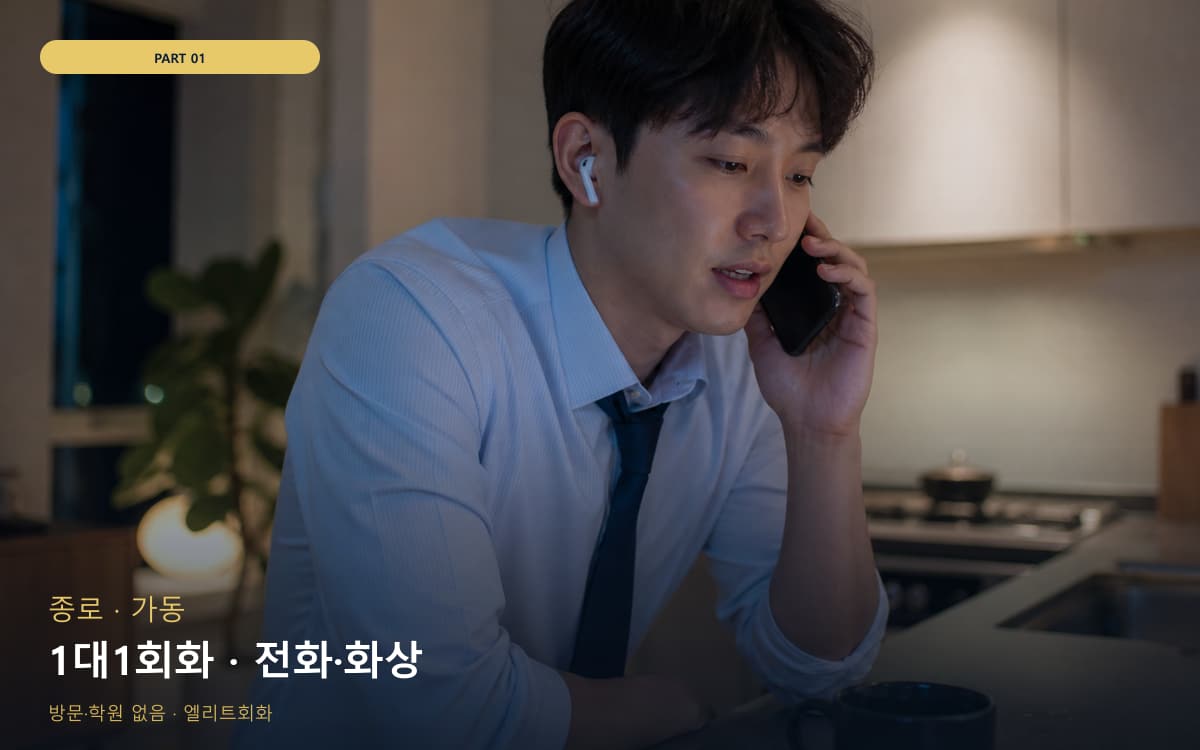 1대1회화 · 전화·화상